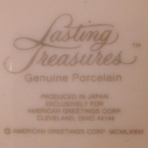 4 inch porcelain antique Birthday plate